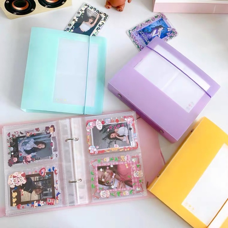 Mini Binder 2 còng đựng toplader B8 kèm sẵn 25 sheet màu pastel