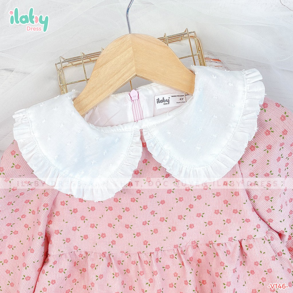 Váy cho bé gái ILABY Daisy Dress thiết kế đơn giản chất vải mềm có lớp lót thấm hút mồ hôi họa tiết hoa điệu đà [V146]