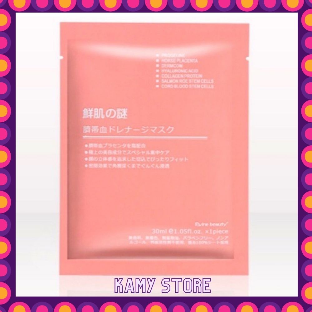 Mặt nạ nhau thai cừu cuống rốn tế bào gốc Nhật Bản Rwine Beauty dưỡng da, cung cấp độ ẩm, tái tạo collagen