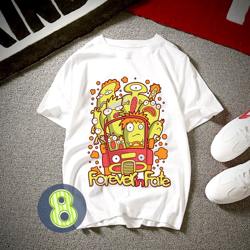 Áo thun unisex phong cách in hình họa tiết hoạt hình thời trang ATN448