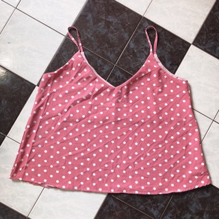 Áo hai dây cổ tim chấm bi bigsize