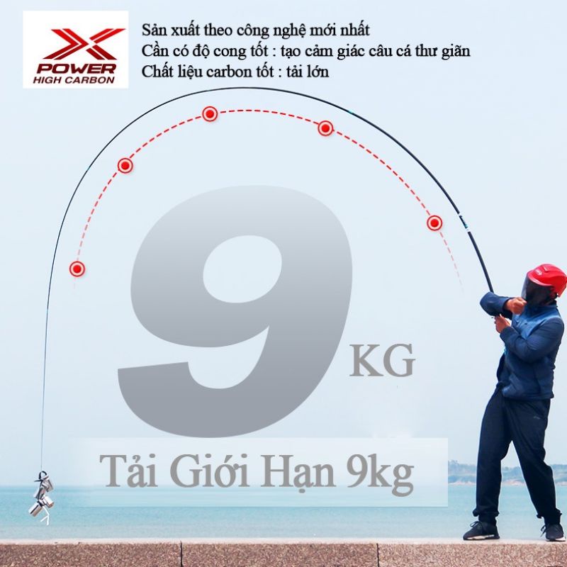 Cần Câu Tay ChuangWei Lăng Thiên Đại Ngư Câu Đài Siêu Tải Trọng Săn Hàng