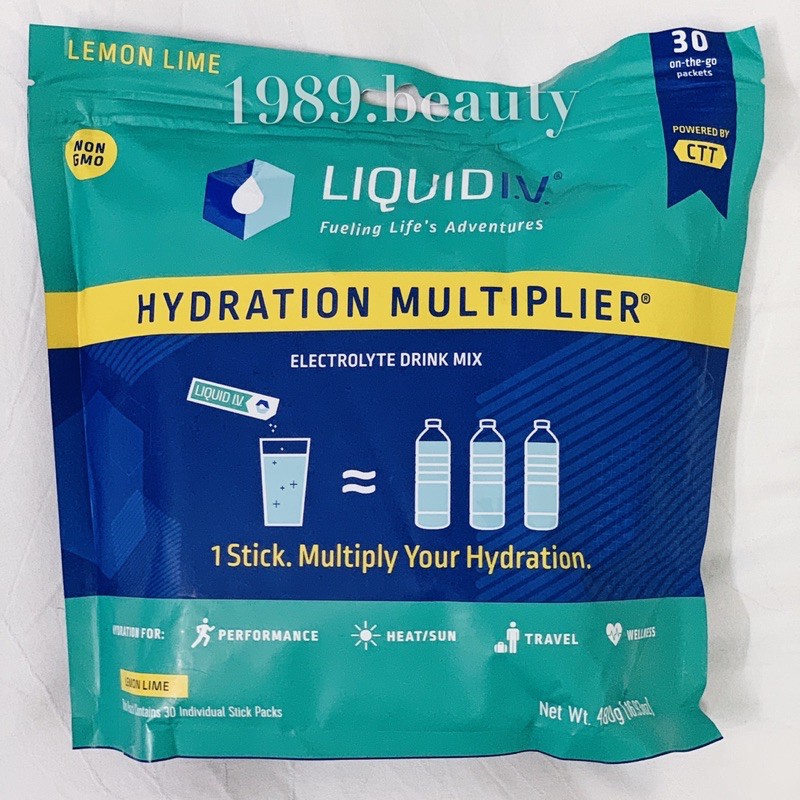 Nước Uống Bù Điện Giải Liquid I.V. Hydration Multiplier (túi lớn 30 hoặc 24 gói nhỏ)