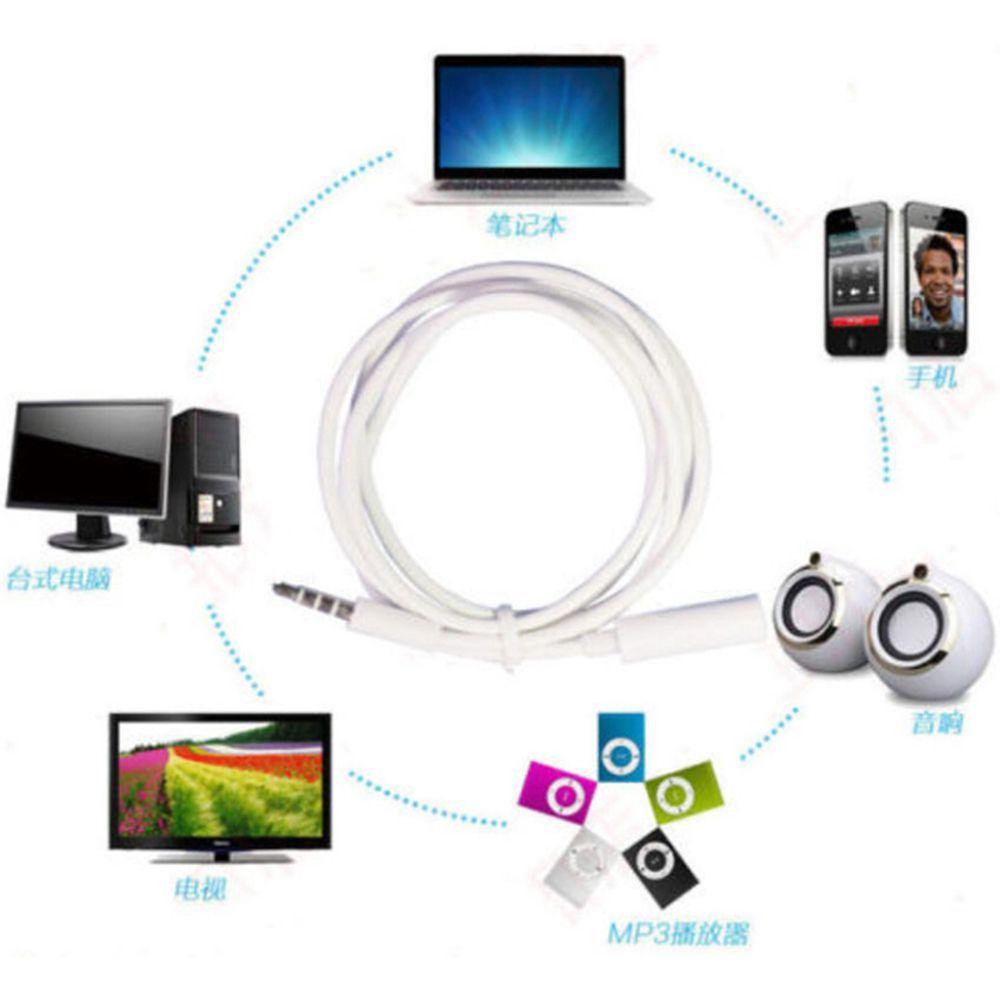 Dây Cáp Nối Dài AUGUSTINE 4 Pole Màu Trắng Dành Cho Tai Nghe MP3 Máy Tính