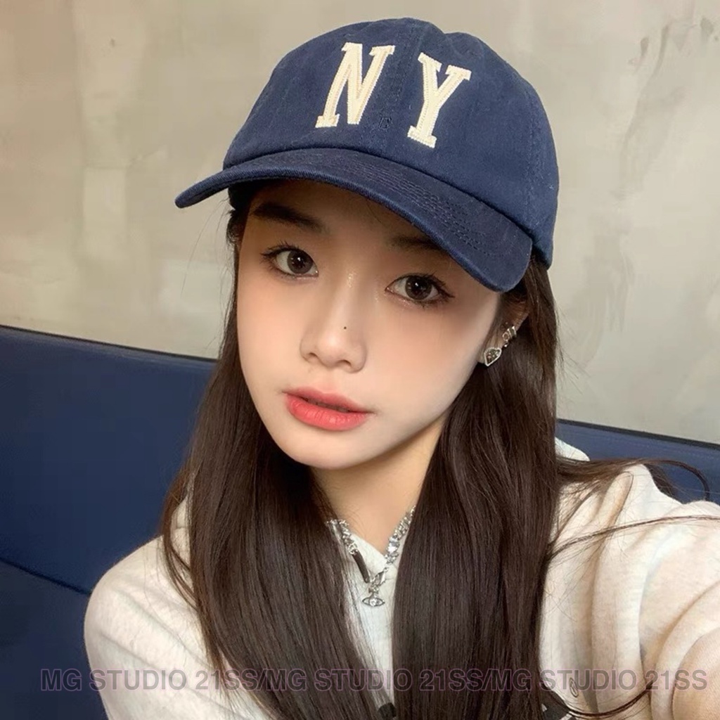 Mũ lưỡi trai MG STUDIO thêu họa tiết chữ NY phong cách Hàn Quốc mới dễ phối đồ dành cho nam nữ
