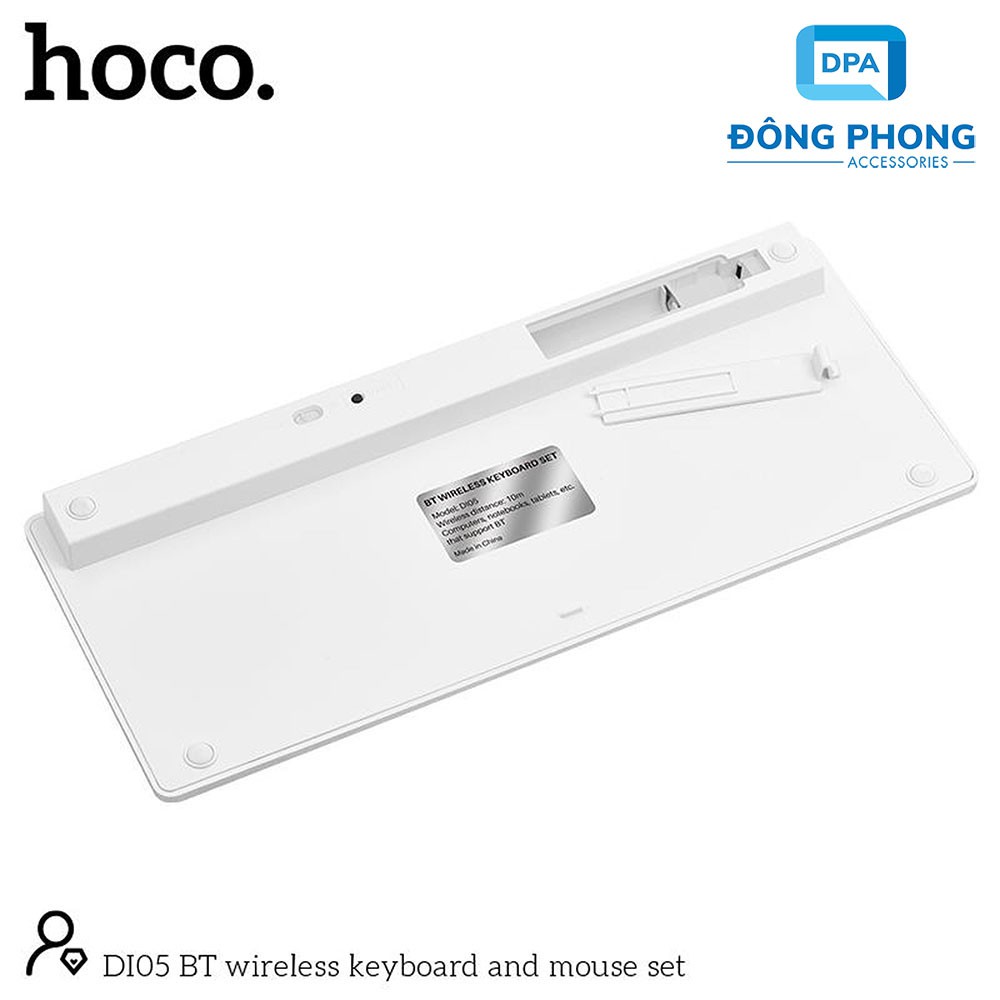 Combo Chuột &amp; Bàn Phím Không Dây Hoco Di05 Chính Hãng Kết Nối Qua Bluetooth