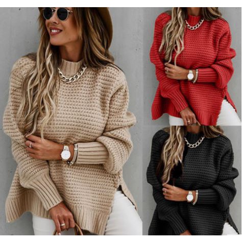 ÁO LEN NỮ ĐAN TAY THỜI TRANG QUẢNG CHÂU CAO CẤP, FREE SIZE