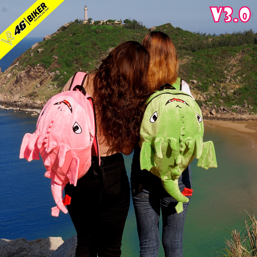 Balo Rồng Răng Sún Vải Nhung Mịn Siêu Cute