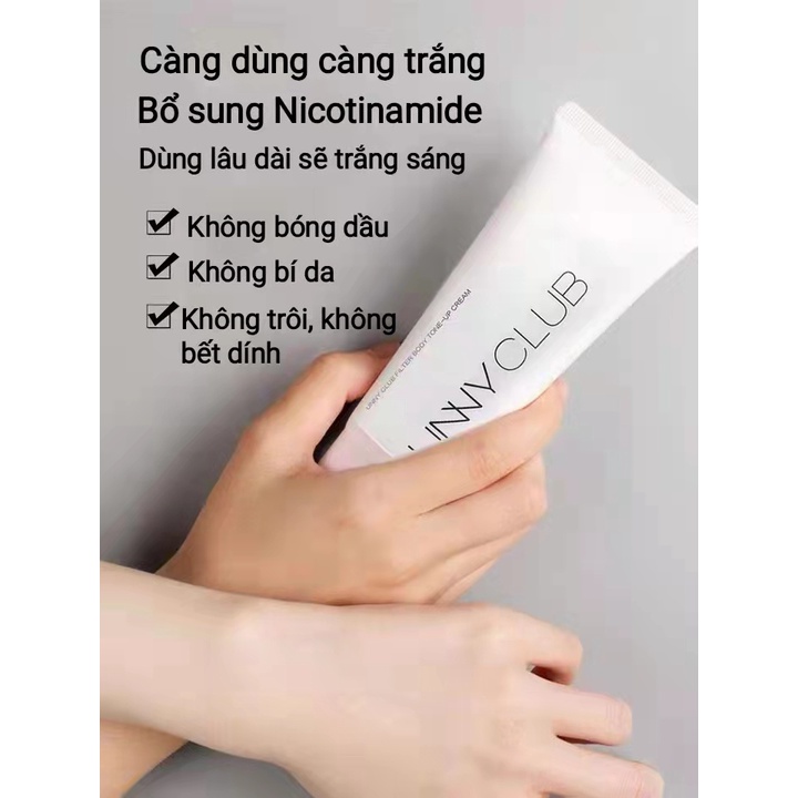 Unny Club Kem dưỡng thể niacinamide không nhờn dưỡng ẩm làm tươi mới làn da 100ml
