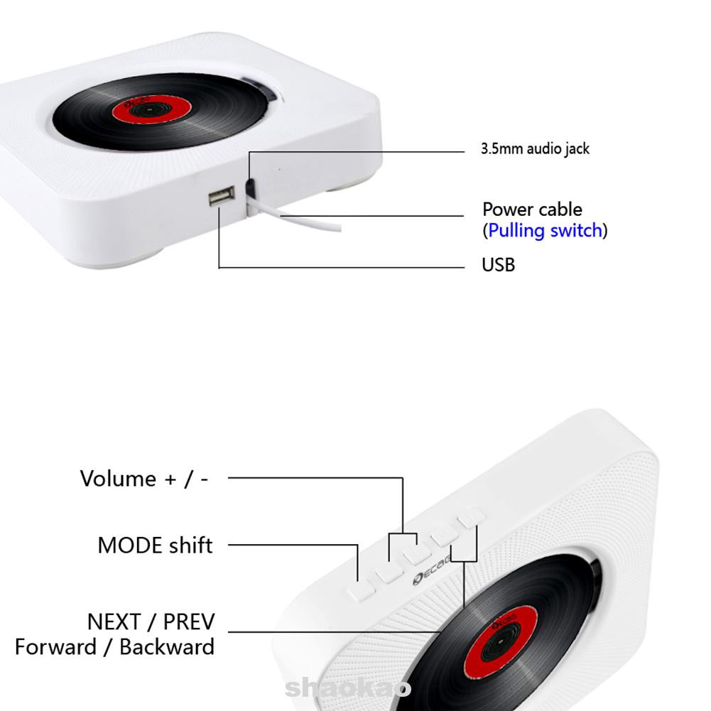 Máy Nghe Nhạc Cd Treo Tường Kết Nối Bluetooth Chuẩn Eu 2019