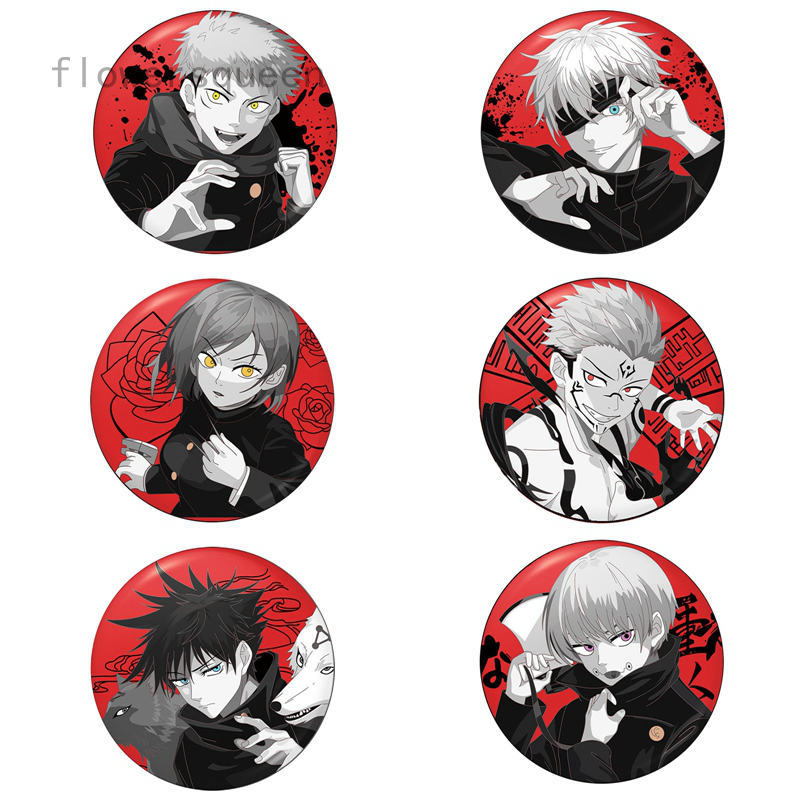Huy hiệu cài áo nhân vật Jujutsu Kaisen trong anime MEGUMI đáng yêu
