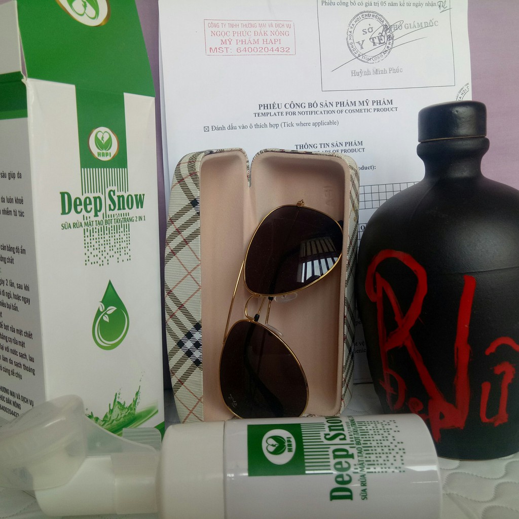 Sữa Rửa Mặt Tạo Bọt Tẩy Trang 2 trong 1 Deep Snow 100ml, Tặng Kèm Kính Thời Trang Đẹp | BigBuy360 - bigbuy360.vn