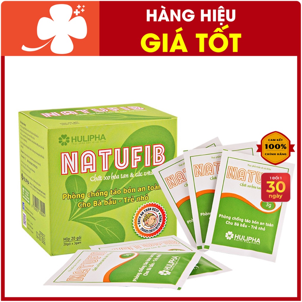 {Mẫu mới} NATUFIB – HỖ TRỢ ĐIỀU TRỊ TÁO BÓN RỐI LOẠN TIÊU HÓA Ở TRẺ (20 GÓI)