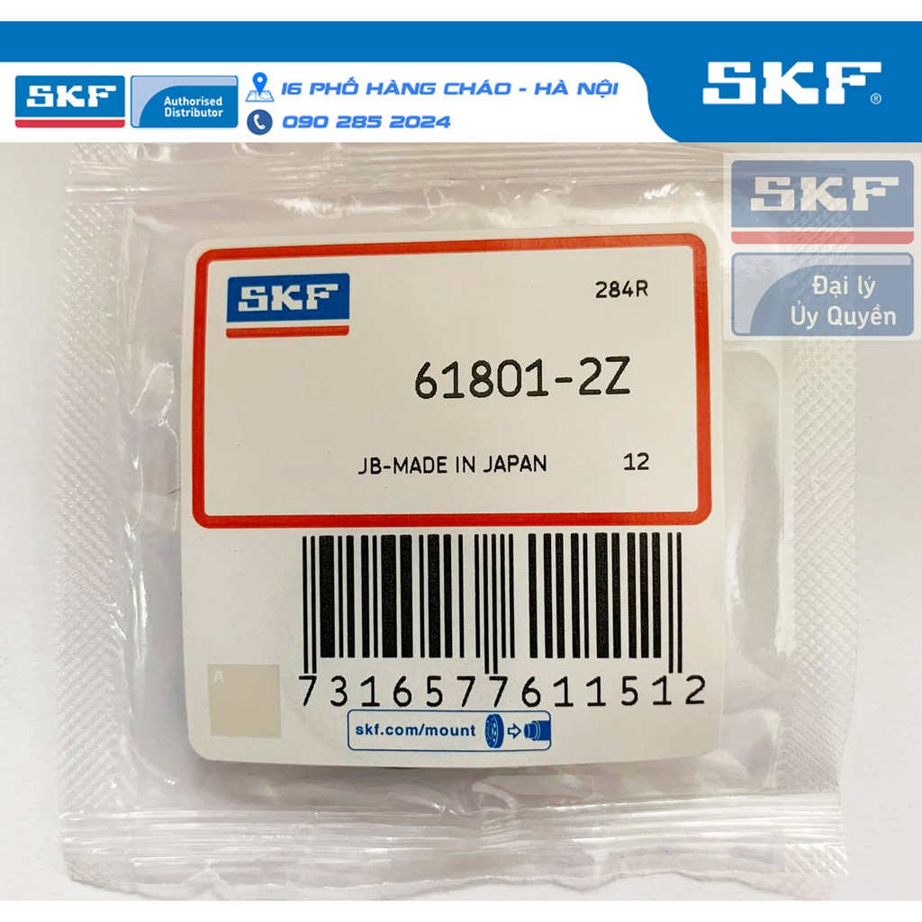 VÒNG BI SKF 61801-2Z Chính Hãng