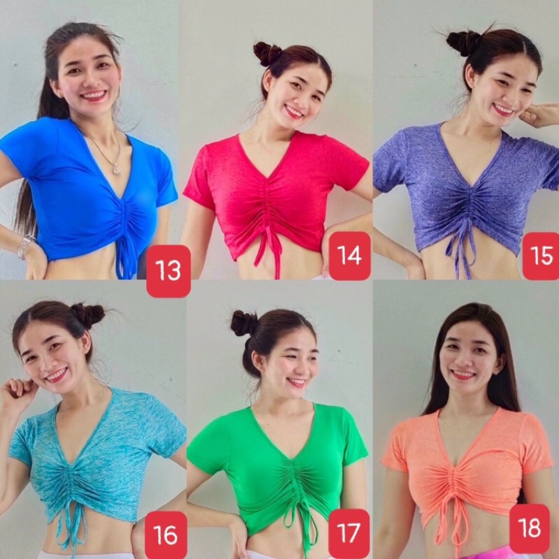 Đồ tập gym nữ🔥Freeship🔥Áo tập rút dây dáng croptop tập tập gym yoga aerobic