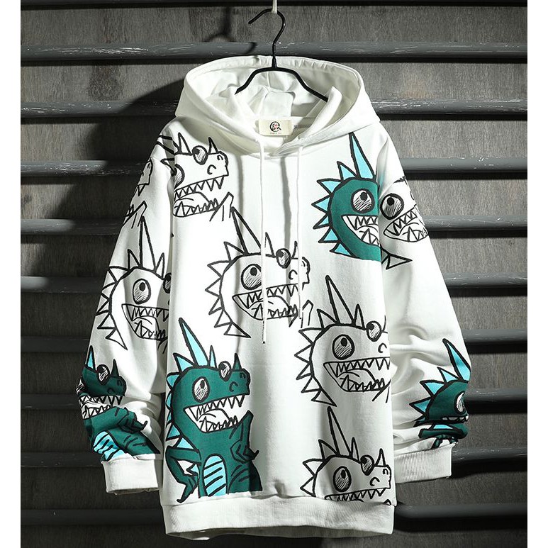 ÁO KHOÁC HOODIE NÓN NAM NỮ MÀU CAM VẢI NỈ UNISEX NAM NỮ KHỦNG LONG CƯỜI | BigBuy360 - bigbuy360.vn