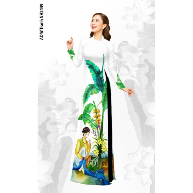 Áo Dài In 3D VẢI LỤA NHẬT