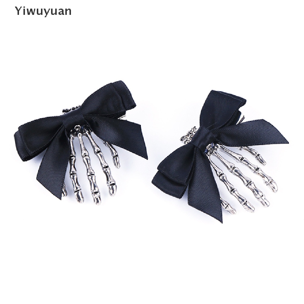 &lt; Yiwuyuan &gt; Kẹp Tóc Hình Xương Bàn Tay Ma Phong Cách Punk Gothic Punk Cổ Điển Cá Tính Dành Cho Nữ