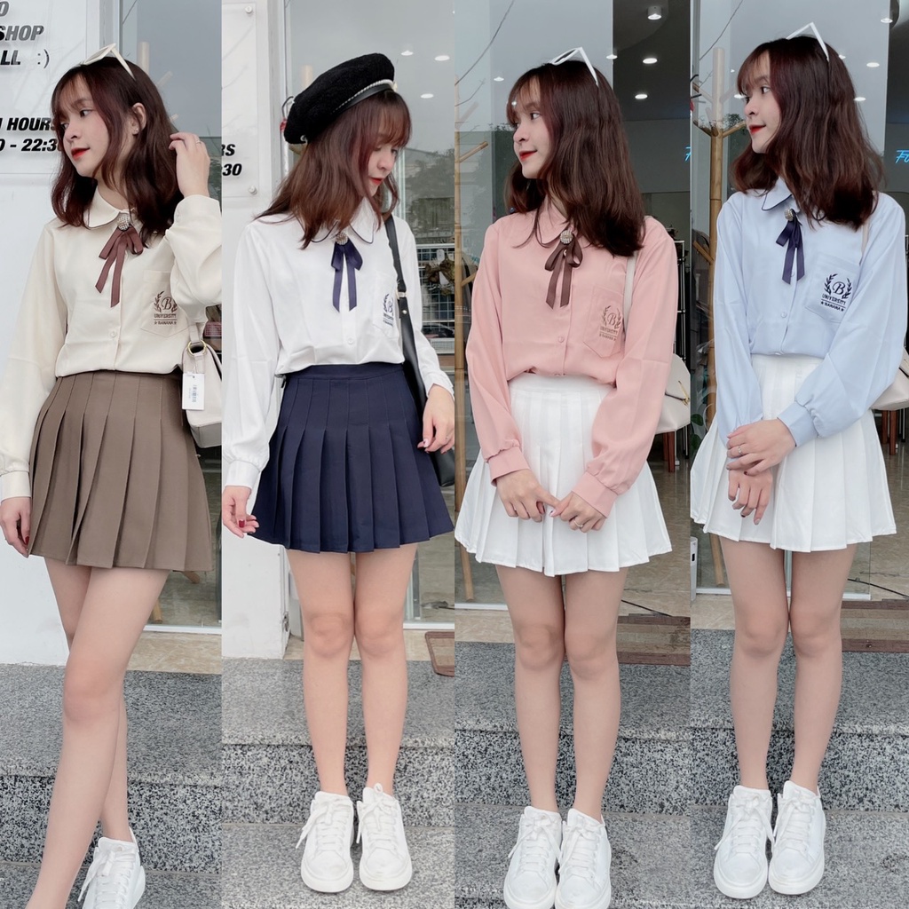 Áo sơ mi kiểu cách in chữ hàng QC loại 1
