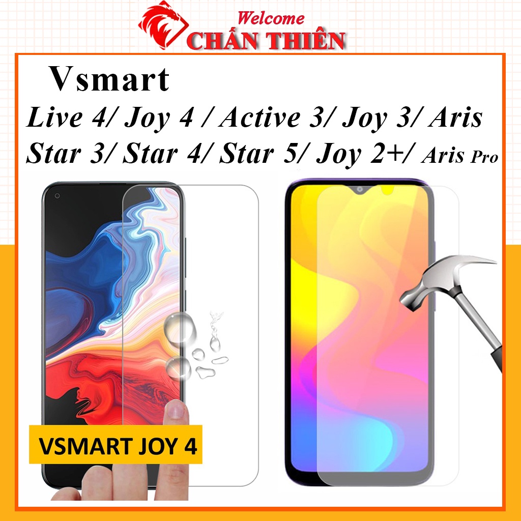 Cường lực Vsmart Live 4 Active 3 Star 3 Star 4 Joy 2 Plus Aris Pro Star 5 Joy 4 Joy 3 Trong Suốt Không Full Màn