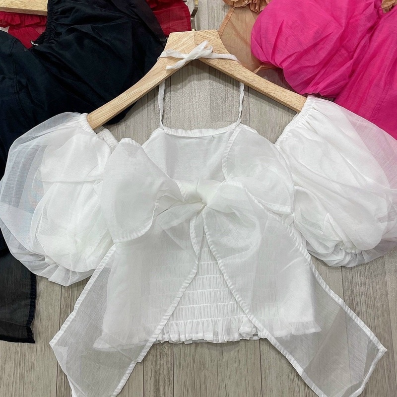 Áo voan cổ yếm ☘️☘️☘️SL alohashop91