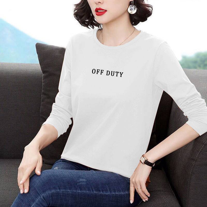 Áo thun tay dài dáng rộng thời trang cho phụ nữ trung niên