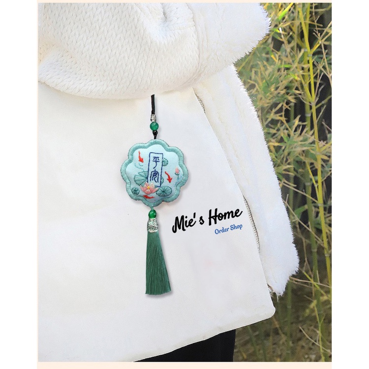 DIY Bộ kit gói nguyên liệu tự thêu túi thơm cổ trang mùa xuân Hoa vintage tự thêu Omamori Decor Handmade - MIE Shop