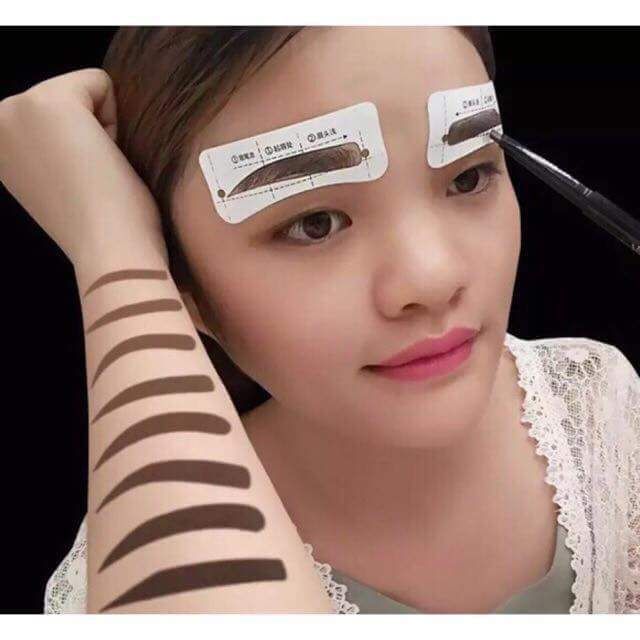 Combo 8 đôi/ set khuôn dán kẻ lông mày HÀN QUỐC