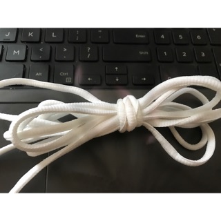 Dây giày màu trắng oval 1.2m