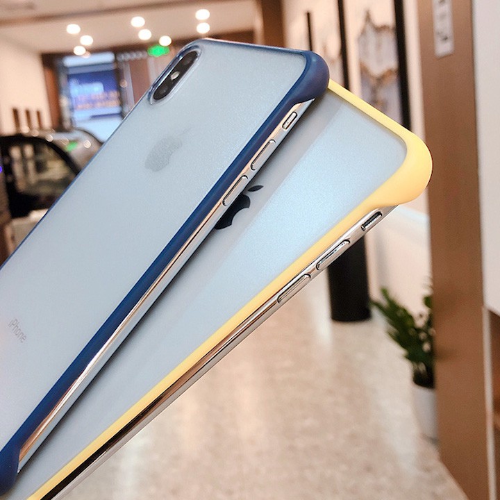 [Mã ELFLASH3 hoàn 10K xu đơn 20K] ốp lưng iphone viền màu lưng đục ốp iphone 6 6s 7 8 plus x xs xr xs max - n54