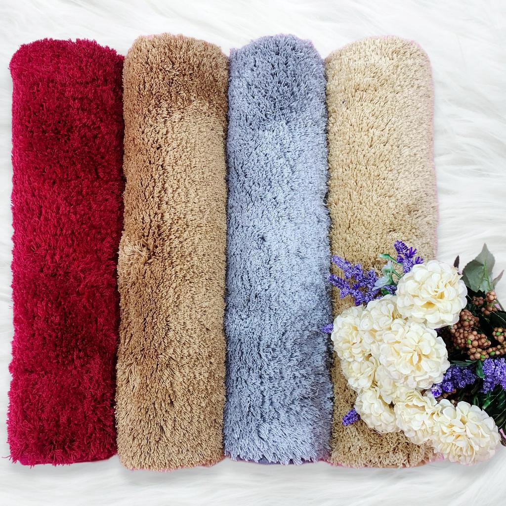Thảm lông lau chân, chùi chân KAQI, siêu thấm, mềm mịn, chống trơn trượt