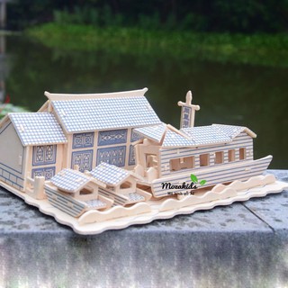 Đồ chơi lắp ráp gỗ 3D Mô hình Nhà cổ J085