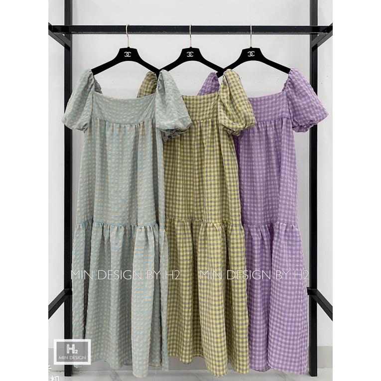 Đầm Suông Nữ Caro Phối Tầng Cực XInh UP hhp (Mẫu Mới)