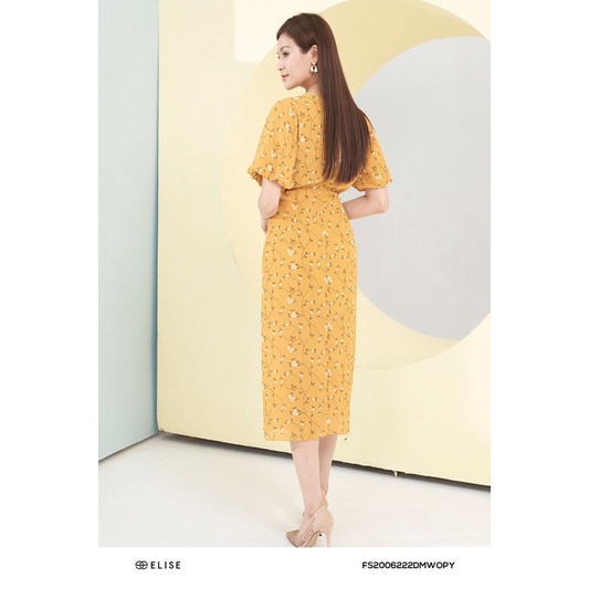 Đầm Elise vàng hoạ tiết L