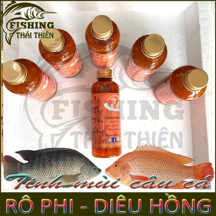 Tinh mùi câu cá, hương dụ cá rô phi cá diêu hồng T5 chuyên dùng câu tay câu đài câu tự nhiên kích thích cá nhanh ăn mồi