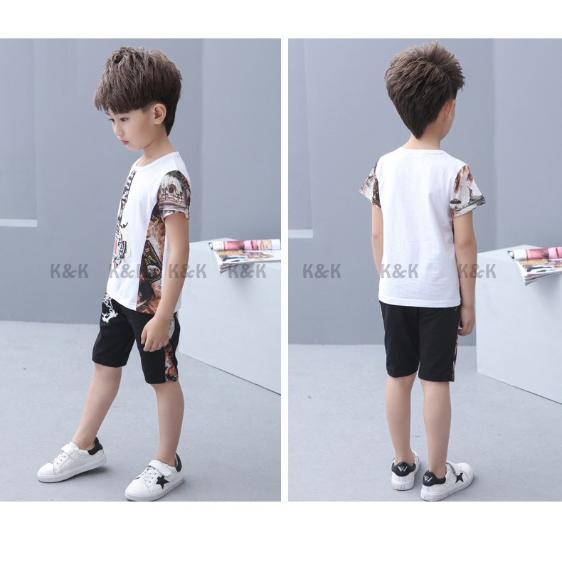 Đồ bộ quần áo thun bé trai in cọp, may phối in 3D, chất cotton thoải mái mát mẻ - Quần áo trẻ em - SockiMall.
