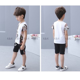 Đồ bộ cho bé trai in cọp, may phối in 3D, chất cotton thoải mái mát mẻ - Quần áo trẻ em - Socnaukids.
