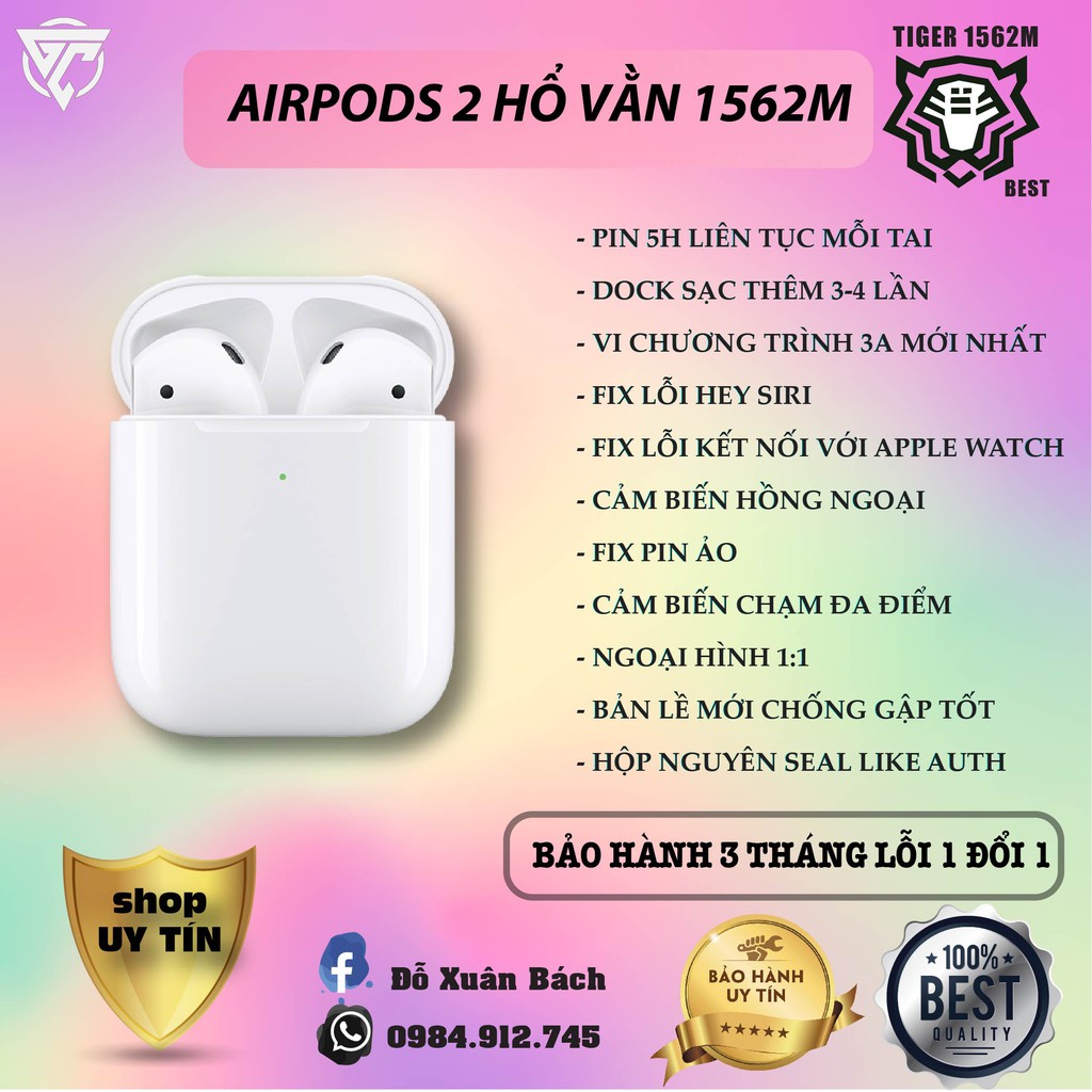 Tai Nghe TWS Hổ Vằn 1562M Pin 5h - Định Vị Đổi Tên Sạc Không Dây