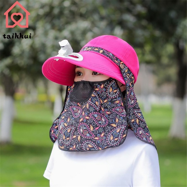 Mũ Chống Nắng Kèm Quạt Điện Tiện Dụng Khi Chạy Xe Ngoài Trời