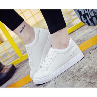 💥FREESHIP ĐƠN 50K💥GIÀY ĐÔI -Giày Da Nam - Nữ Màu trắng đơn giản 6009