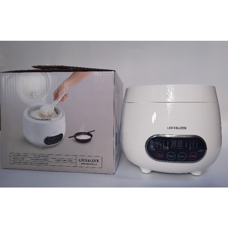 Nồi cơm điện tử mini đa năng 0,8l lock&lock EJR326WHT