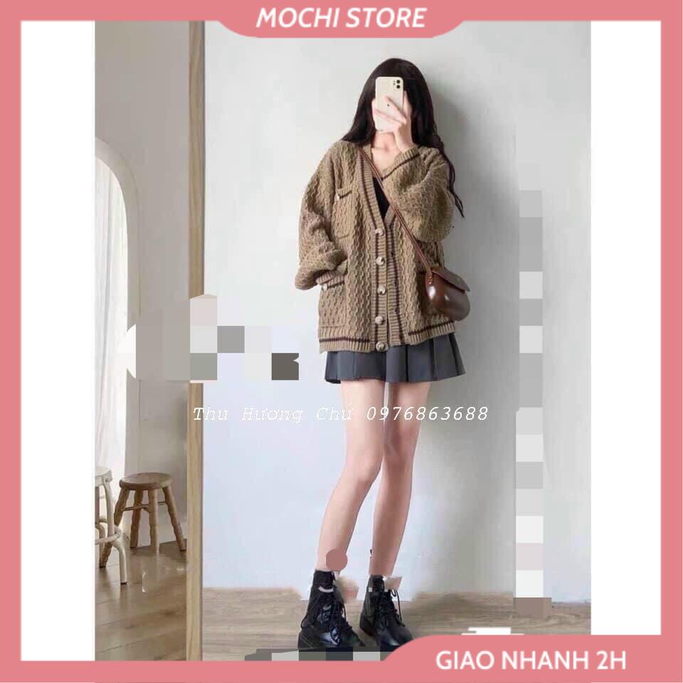 Áo Cardigan Dáng Dài , Áo Len Nữ Viền Sọc Phối Túi Chất Len Dày Dặn, Hàng Quảng Châu Cao Cấp Siêu Hot. | BigBuy360 - bigbuy360.vn