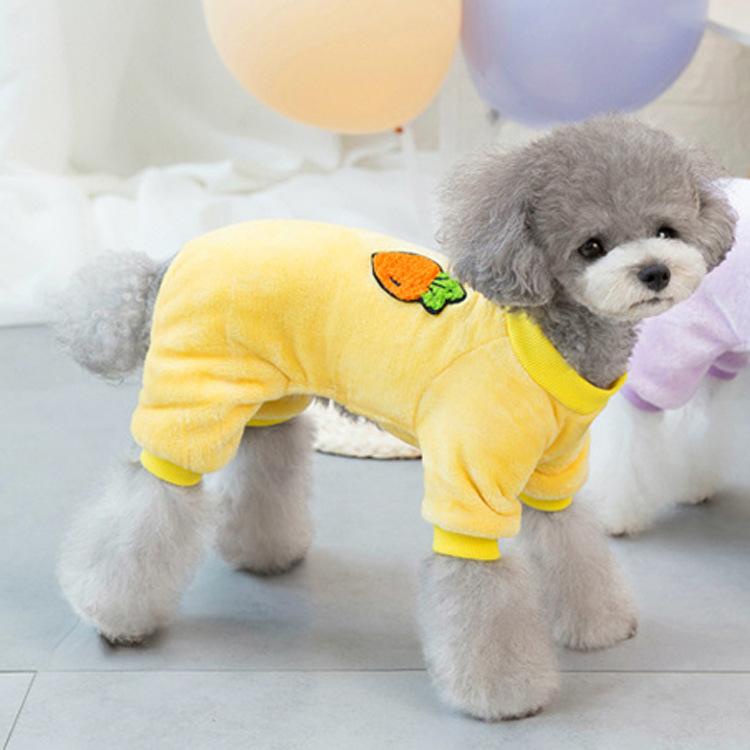 Quần áo chó mèo thú cưng: Áo nỉ lông hoa quả dễ thương