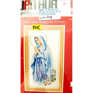 Tranh thêu ĐỨC MẸ(chưa thêu) A802 (41x73cm)