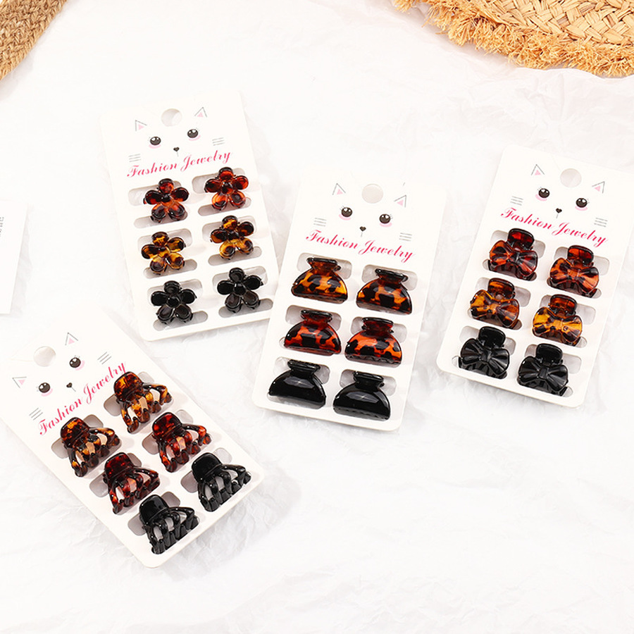 Set 6 kẹp tóc Haimeikang bằng nhựa thời trang đơn giản retro cho nữ
