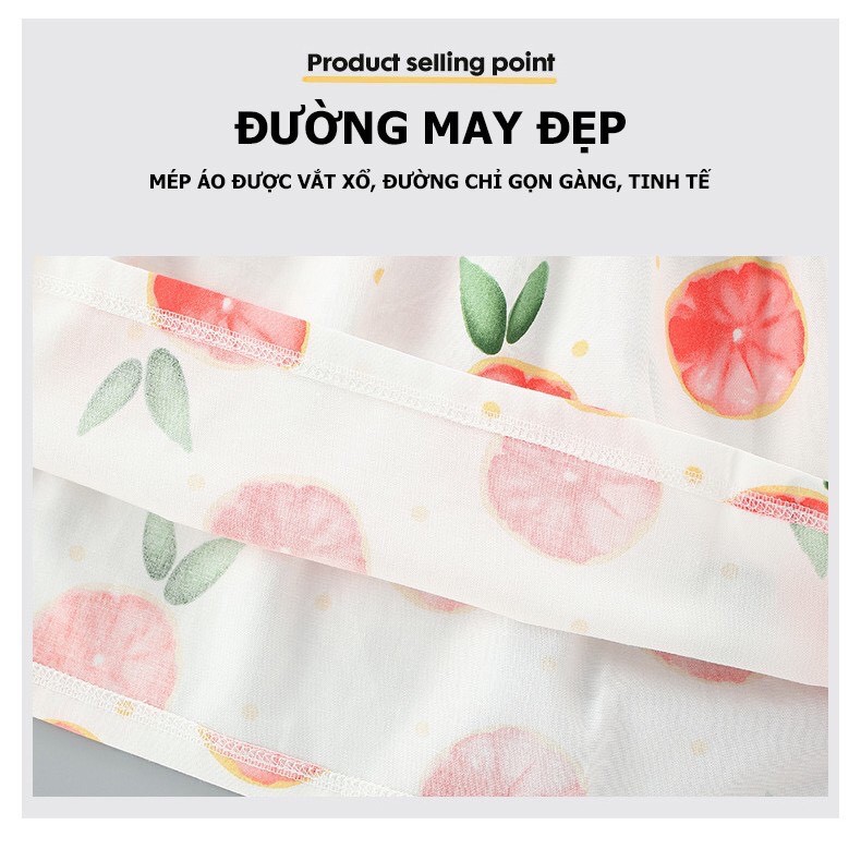 Váy đầm ngắn tay mùa hè thời trang Zenika cho bé gái từ 1-5 tuổi, đầm công chúa vải cotton 100% có họa tiết