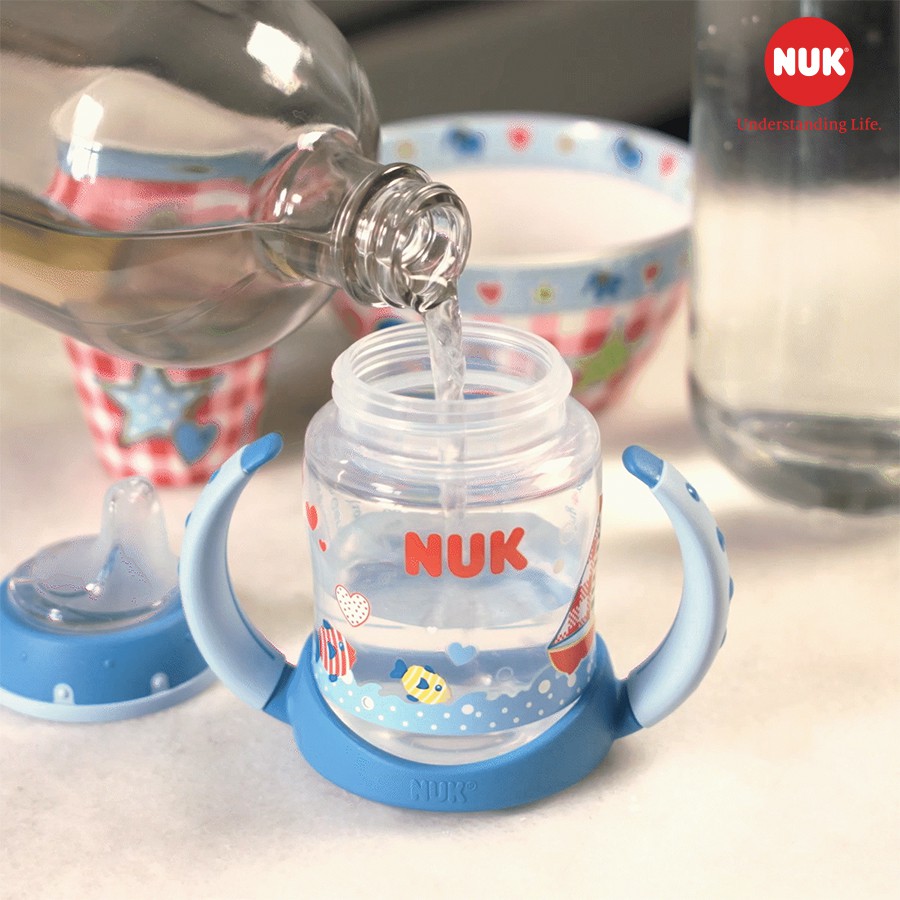 Bình tập uống NUK Mickey nhựa PP an toàn 150ml chống đổ chống rò rỉ