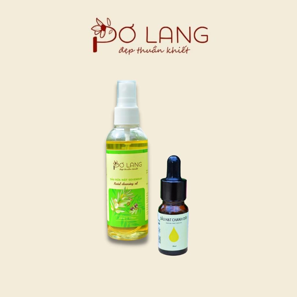 Combo Srum tinh dầu và dầu rửa mặt Pơ Lang giúp làm sạch và chăm sóc da mặt nhẹ nhàng 10ml và 100ml