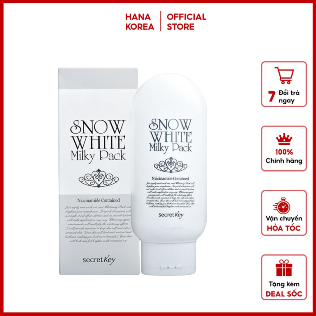 KEM DƯỠNG TRẮNG DA TOÀN THÂN Secret Key Snow White Milky Pack 200g