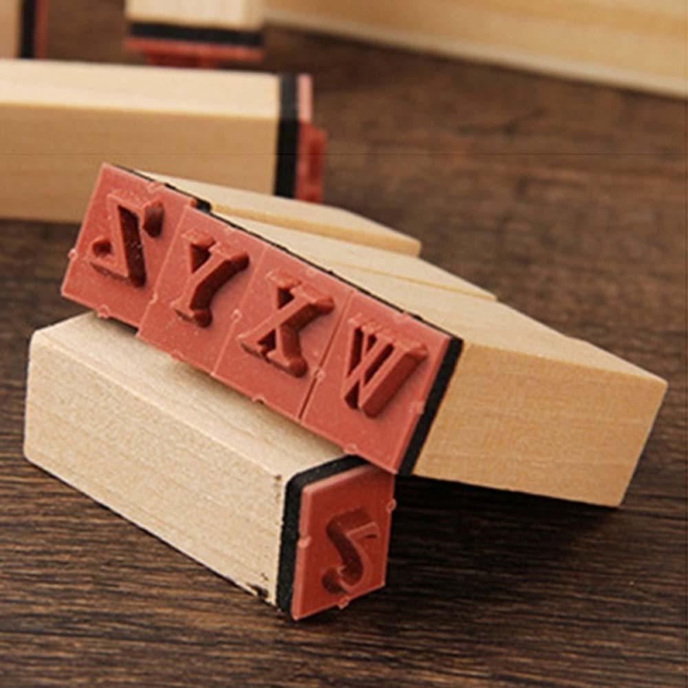 Bộ 36 Con Dấu Gỗ In Số Trang Trí Album DIY